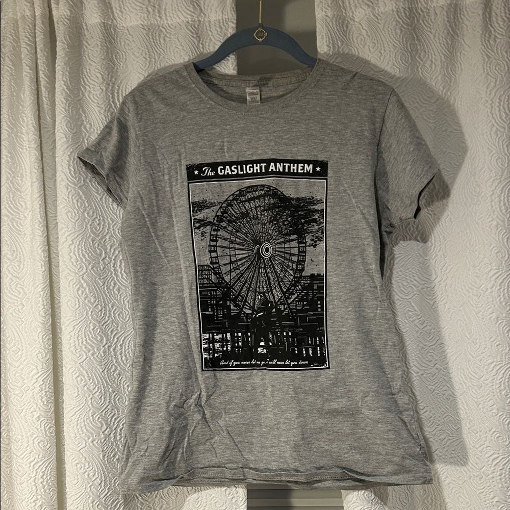 Rare The Gaslight Anthem El Jefe Hurricane Sandy Relief Gray T-Shirt